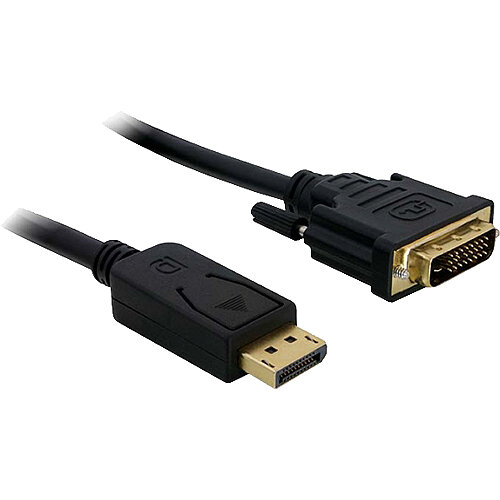 DELOCK Displayport Kabel DP -> DVI(24+1) St/St 2.00m schwarz