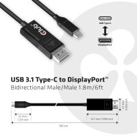 Club3D Kabel   USB 3.1 Typ C > DP 1.4 8K60Hz UHD 1,8m...
