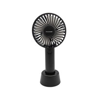 RealPower Ventilator Mobile Fan Akku Handventilator schwarz