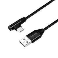 Logilink USB-Stecker USB 2.0 zu USB-C (90° gewinkelt)...