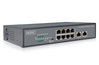 Digitus 8-Port Fast Ethernet PoE Switch, 19 Zoll,...
