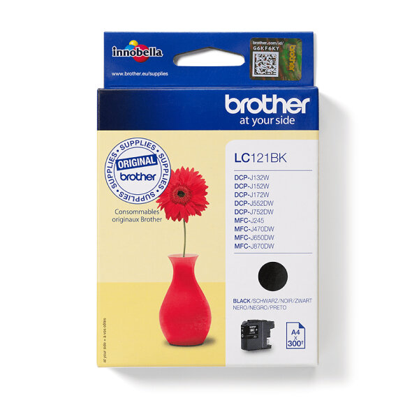 Patrone Brother LC-121BK  MFC-J470DW J870DW, DCP-J752DW