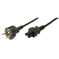 Logilink Power Cord, CEE7/7 - C5, black, 1.80m