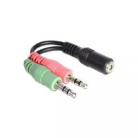 DELOCK Klinke Adapter 3,5mm 4pin -> 2x 3,5mm Bu/St