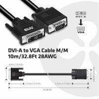 Club3D Kabel   DVI > VGA         3m       St/St retail