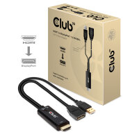 Club3D Adapter HDMI 2.0 > DP 1.2 4K60Hz HDR  aktiv...