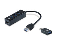 CONCEPTRONIC 4-Port Hub USB-A3.0/-C Adap.->4xA3.0...
