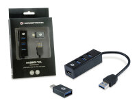 CONCEPTRONIC 4-Port Hub USB-A3.0/-C Adap.->4xA3.0...