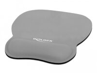 DELOCK Ergon. Mauspad mit Handballenauflage 245x206mm grau
