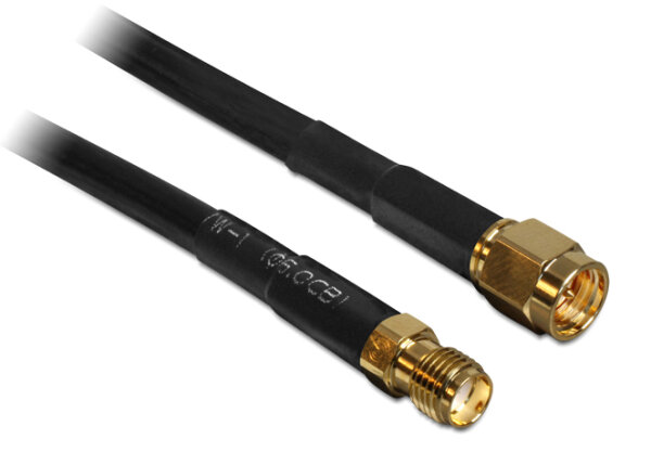 DELOCK HF Kabel SMA -> SMA St/Bu 5.00m low loss