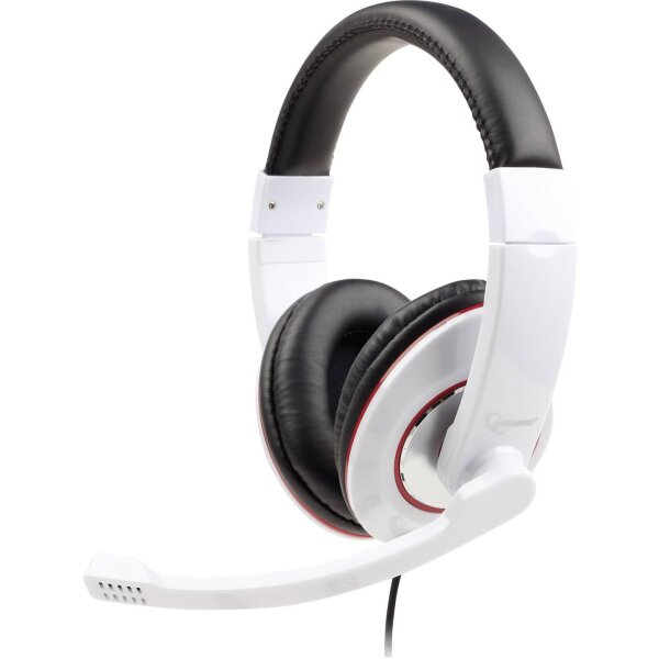 gembird Headset STEREO MHS 001GW glänzend Klinke weiß