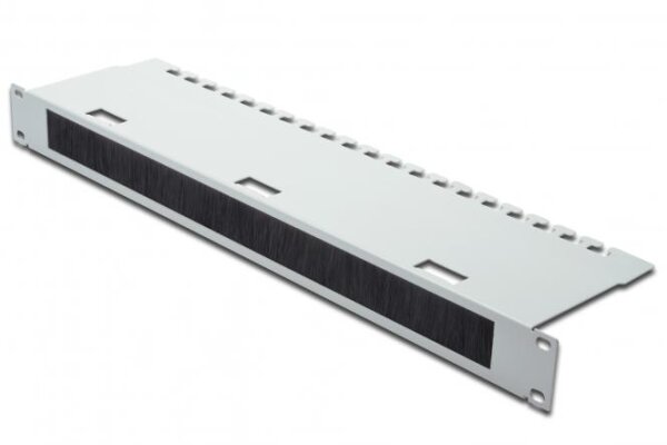 Digitus Kabeldurchführungspanel mit Bürstenleiste für 483 mm (19")-Schränke, 1HE