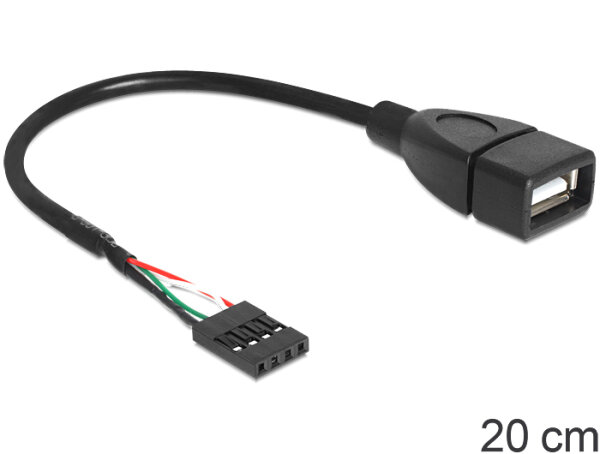 DELOCK USB Kabel Pinheader 4Pin -> A Bu/Bu 0.20m