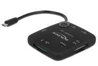 DELOCK Card Reader USB micro B -> 4in1 +3-Port Hub OTG...
