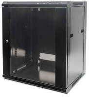 Intellinet 19" Wandverteiler, 6 HE, 370 (H) x 570 (B) x 450 (T) mm, Flatpack, schwarz