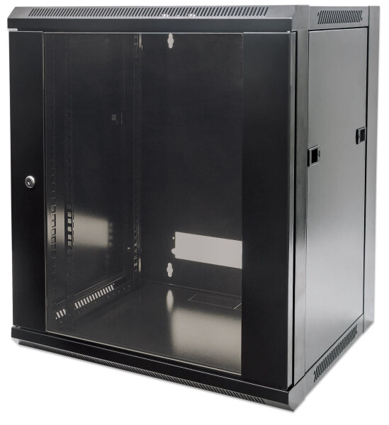 Intellinet 19" Wandverteiler, 9 HE, 500 (H) x 570 (B) x 450 (T) mm, Flatpack, schwarz