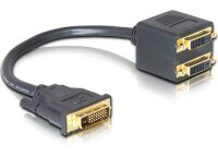 DELOCK DVI Adapter DVI(24+1) -> 2x DVI(24+1) St/Bu