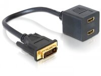DELOCK DVI Adapter DVI(24+1) -> 2x HDMI St/Bu