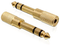 DELOCK Klinke Adapter 3,5mm -> 6,3mm Bu/St gold