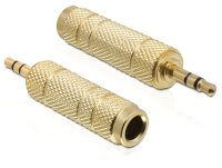DELOCK Klinke Adapter 3,5mm -> 6,3mm St/Bu gold