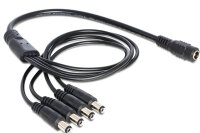 DELOCK Stromkabel DC 5,5 x 2,1mm 1x Bu -> 4x St