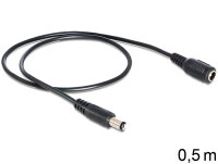 DELOCK Stromkabel DC 5,5 x 2,1mm 1x Bu -> 1x St