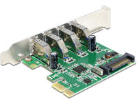 DELOCK PCI Expr Card 4x USB3.0 ext +LowProfile