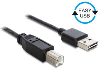 DELOCK Easy USB Kabel A -> B St/St 3.00m schwarz