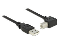 DELOCK USB Kabel A -> B 90° St/St 1.00m schwarz