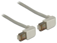 DELOCK Patchkabel gewinkelt RJ45 S/FTP Cat5e 1.00m grau