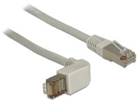 DELOCK Patchkabel gewinkelt RJ45 S/FTP Cat5e 1.00m grau