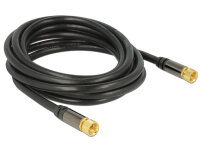 DELOCK Antennenkabel F -> F St/St 3.00m schwarz