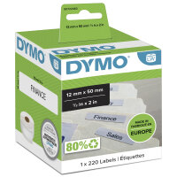 DYMO LW-Etiketten Hängeablage weiß 12x 50mm...