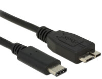 DELOCK USB3.1 Kabel C -> micro B St/Bu 0.50m schwarz