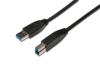 DIGITUS USB 3.0 Anschlusskabel Typ A -B  St/St     1,8m,...