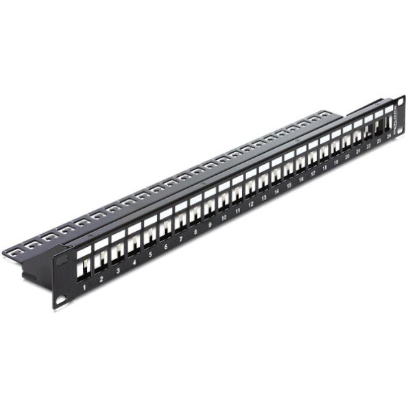 DELOCK Patchpanel 1HE 24 Keystone Ports 19,2 x 14,9mm