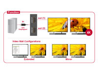 DELOCK Displayport Splitter 1 mini DP Eingang -> 2x H