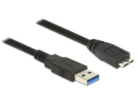 DELOCK USB Kabel USB3.0 A -> Micro-B St/St 1.50m schw