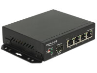 DELOCK RJ45 Switch 4 Port RJ45 + 1x SFP Schacht