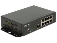 DELOCK RJ45 Switch 8 Port RJ45 + 1x SFP Schacht