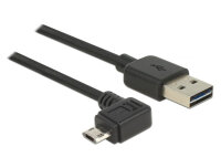 DELOCK USB Kabel  A -> Micro-B St/St 2.00m 90°gew....