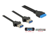 DELOCK Kabel USB 3.0 Pfostenbuchse 2,00 mm 19 Pin 2 x USB