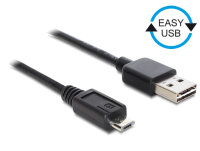 DELOCK Easy-USB-Kabel 2.0 A -> MicroB 0.5m schwarz
