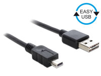 DELOCK Easy-USB-Kabel 2.0 A -> MiniB 5Pin St/St 0.5m...