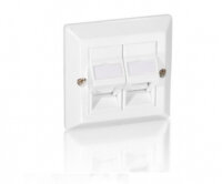 Equip Frontplatte 2xKeystone Jack 45° Universal 5Stk...