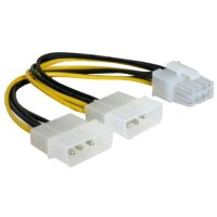DELOCK Stromkabel 2x Molex 4pin St -> PCI Express 8pin...