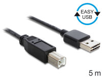 DELOCK Easy-USB-Kab.2.0 A -> Easy-USB 2.0 B 5.0m schwarz