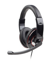 gembird Headset stereo schwarz/rot USB