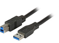EFB USB3.0 Anschlusskabel A-B,St-St,1m,schwarz,Premium