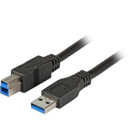 EFB USB3.0 Anschlusskabel A-B,St-St,1.8m,schwarz,Premium